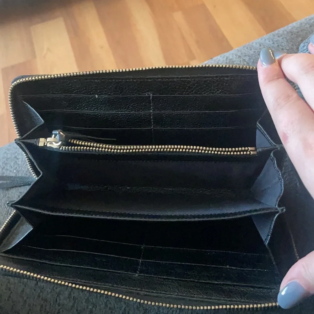 Balenciaga Black Leather Wallet w Gold Hardware - Picture 2 of 2